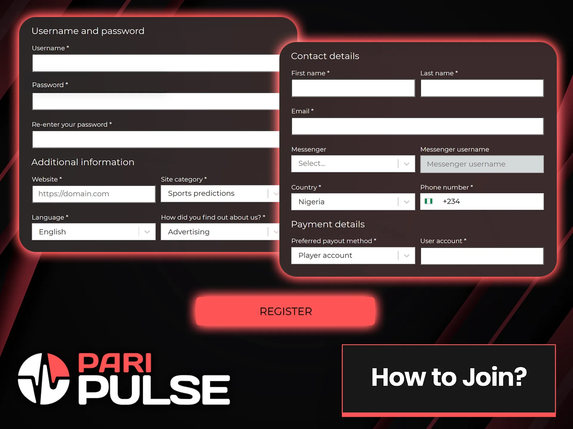 Fill out the registration form and wait for a response from PariPulse.