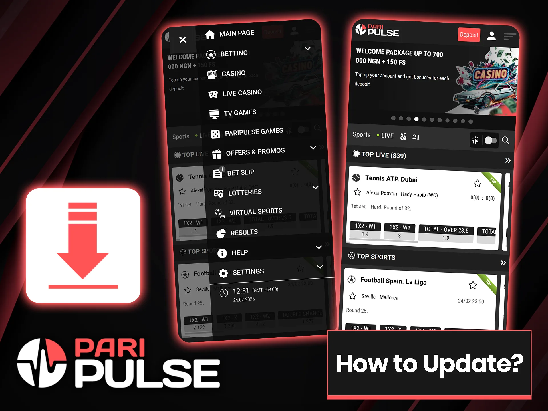 You can find the PariPulse app update on the official website.