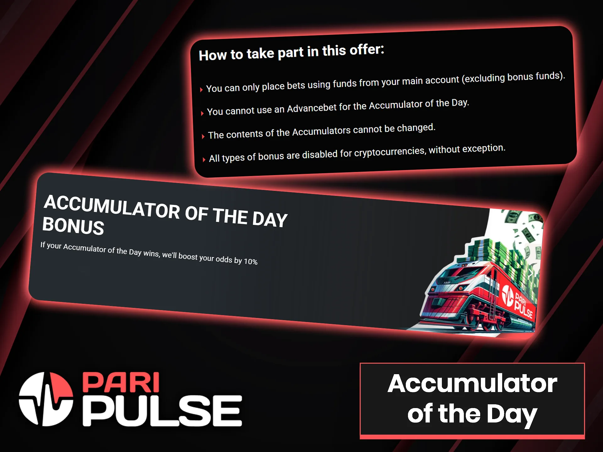 On PariPulse, you can make accumulative bets.