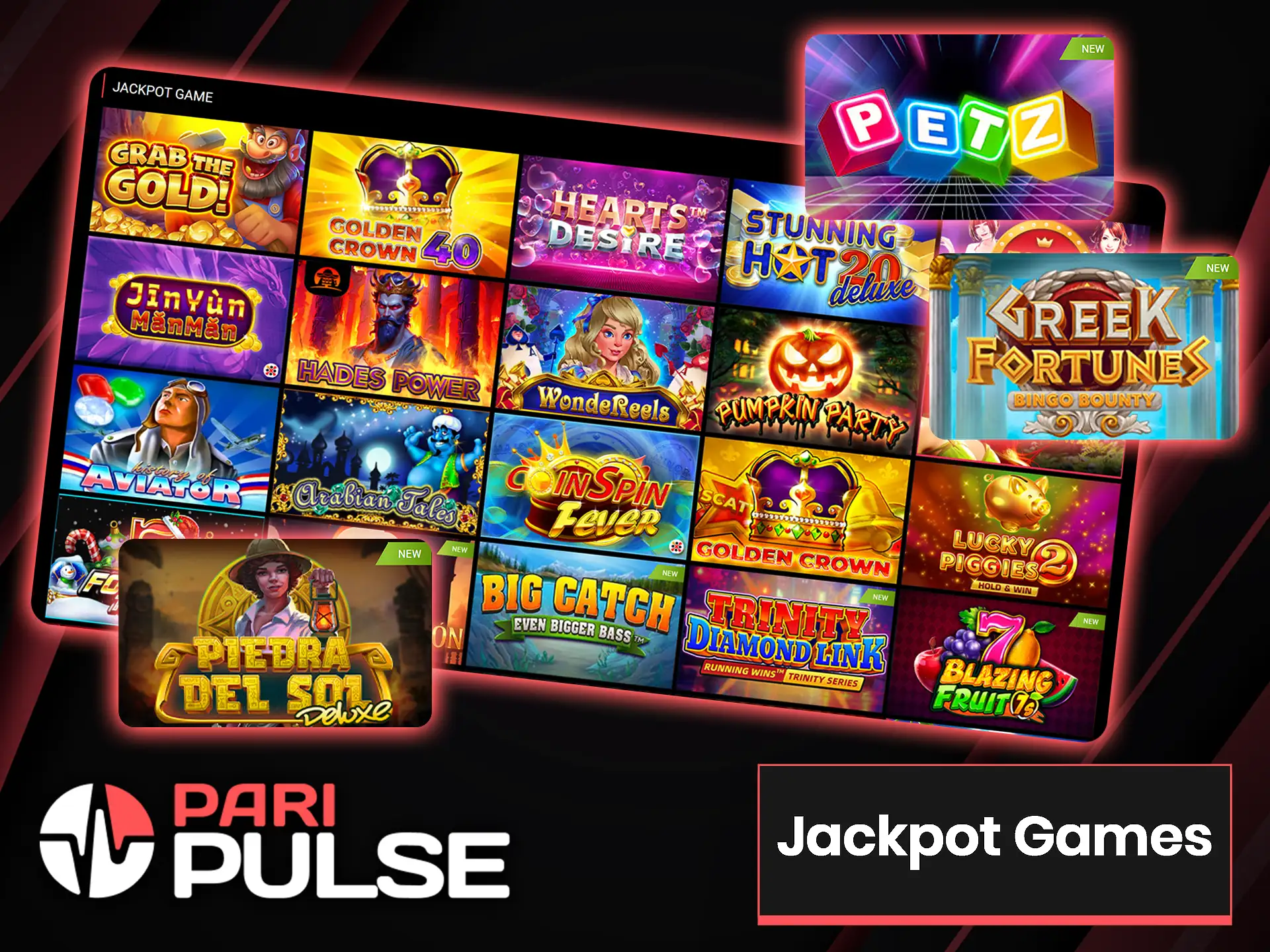 Get big money when you play Jackpot Games at PariPulse.