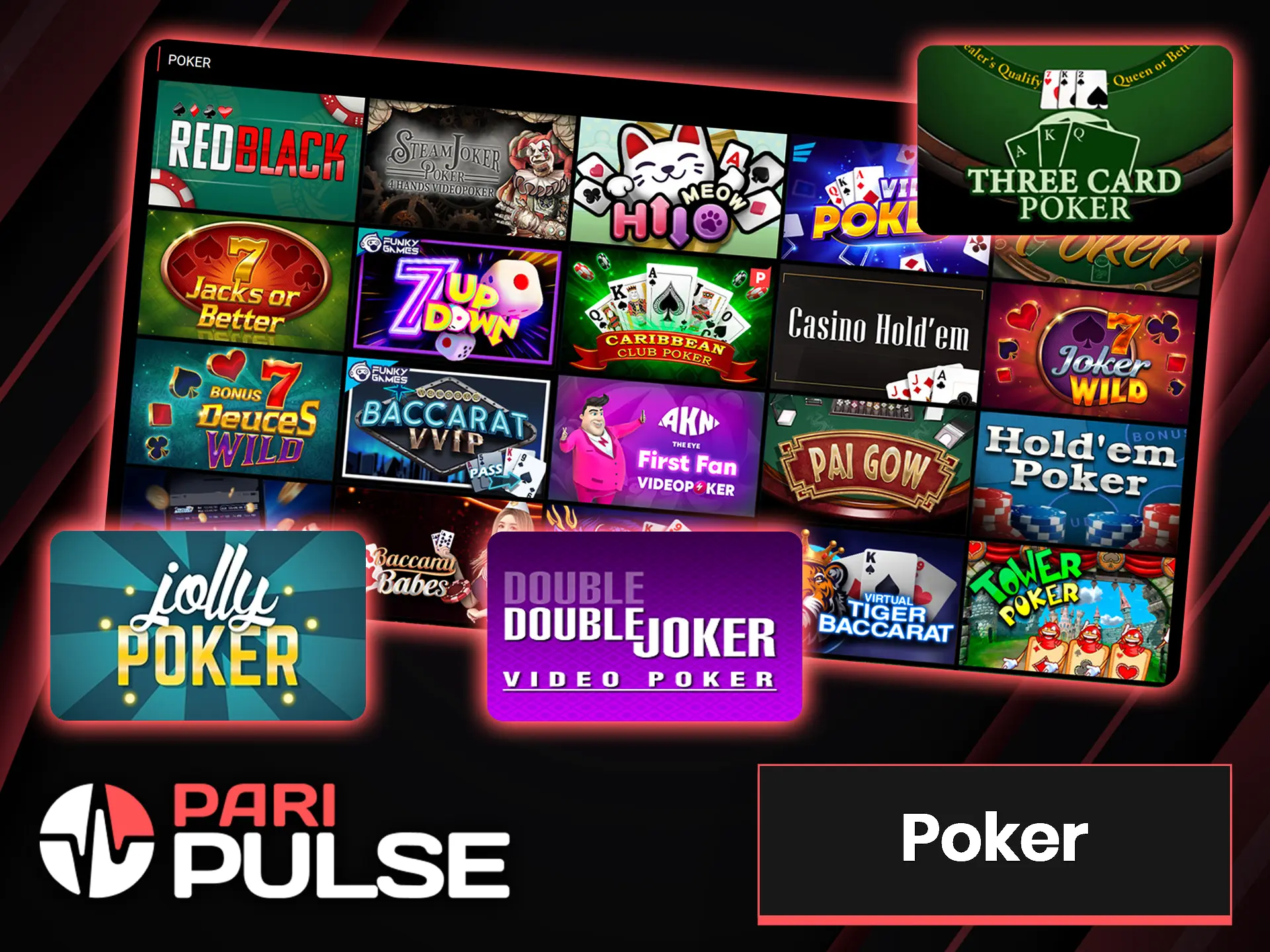 Try playing poker games with PariPulse.