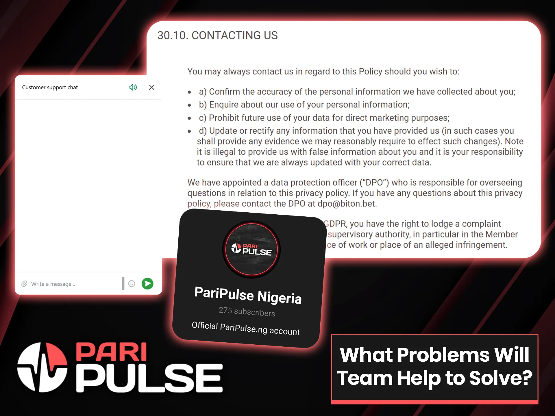 PariPulse will answer all your questions and help you solve all your problems.