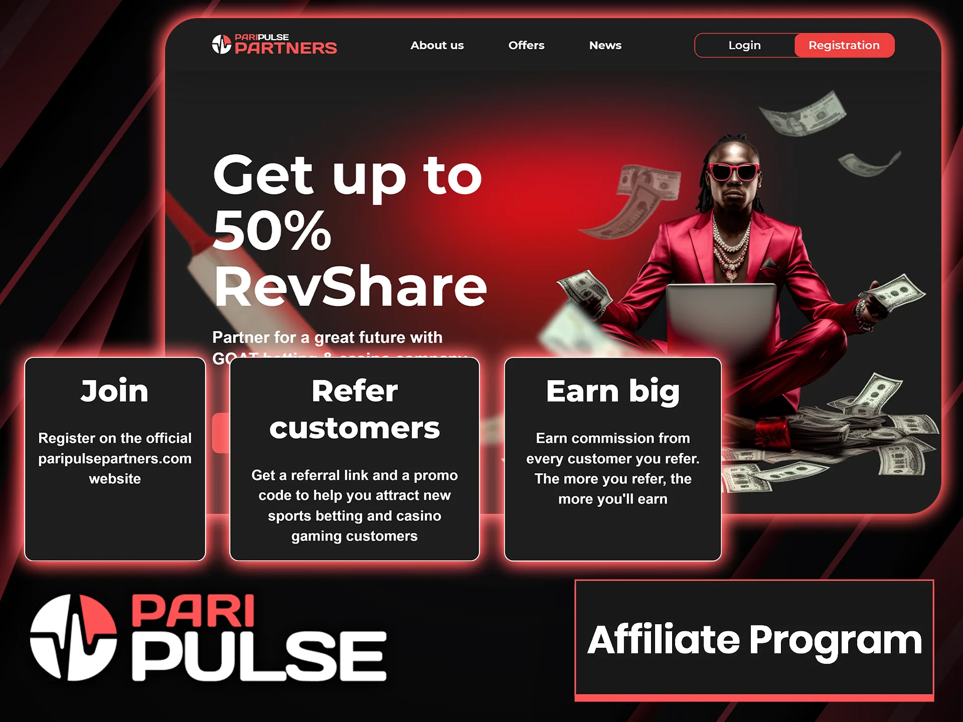 Become a PariPulse affiliate today and earn big.