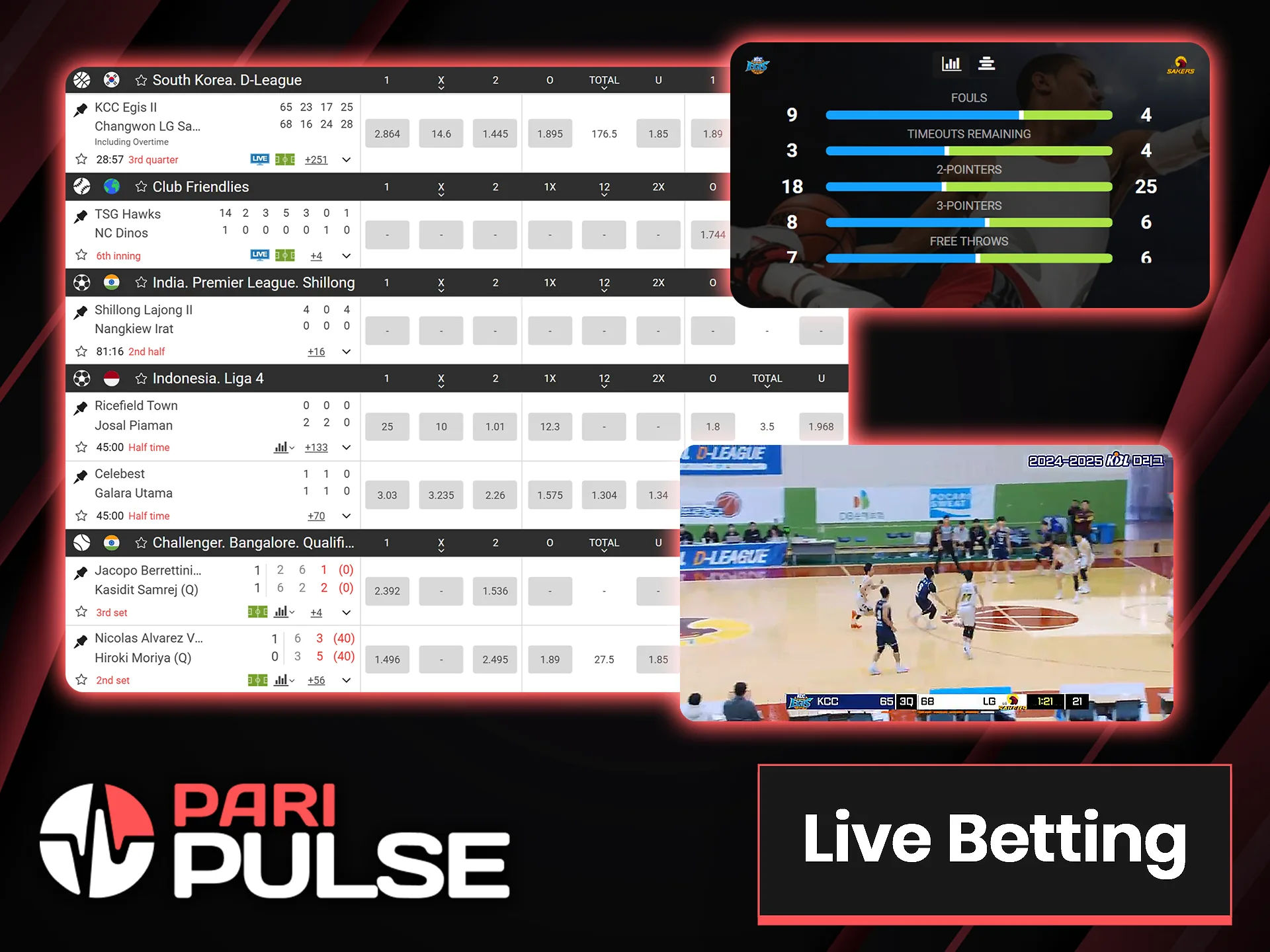 You can enjoy the match and make your betting decisions with PariPulse.