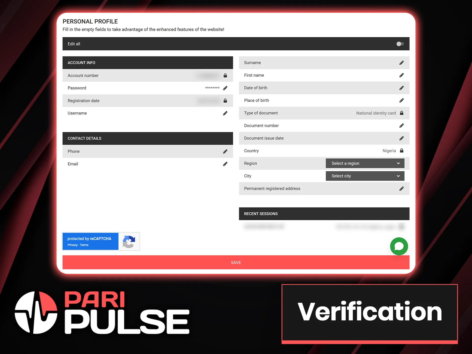 Verify your PariPulse account to get full access to the platform.