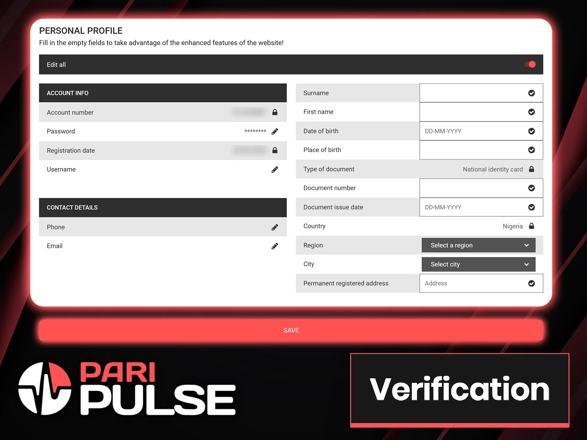 Account verification is an important step to gain access to all the features of the PariPulse platform.