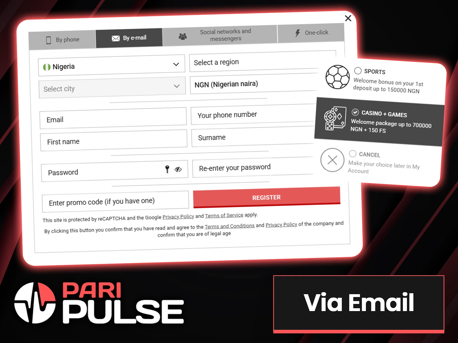 You can create an account at PariPulse, which will be linked to your email.